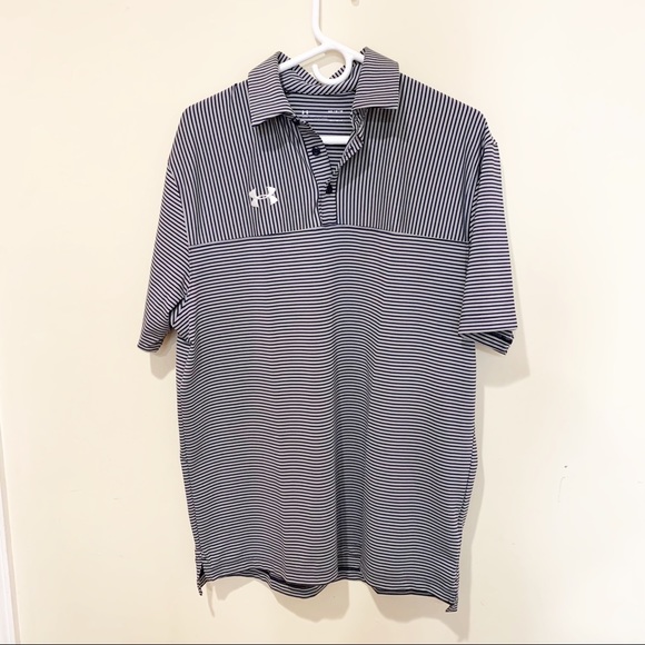 Under Armour Other - Under Armour New Clubhouse Polo Pinstripe Golf Shirt